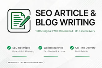 write seo optimized blog and website content
