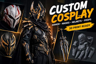 design custom cosplay armor, masks, helmets and props
