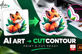 create cut contour for ai artwork