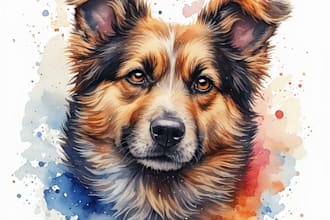 do watercolor pet portrait, dog portrait cat portrait