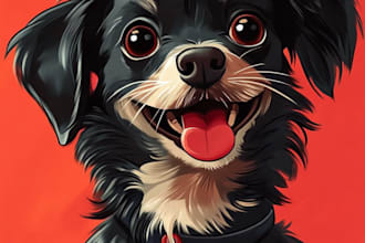 draw your cute pet into disney cartoon portrait style
