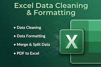 clean, format, split excel data and convert PDF to excel