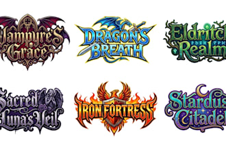 create gothic metal, power metal, fantasy metal band logo