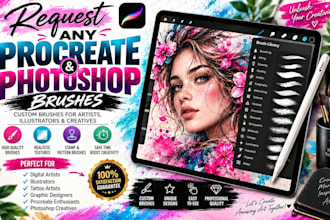 create custom procreate and photoshop brushes for you