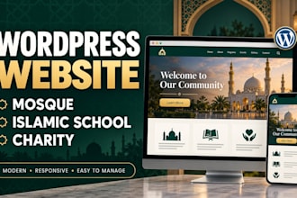 build a wordpress website for your mosque, islamic school or charity