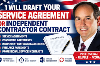 draft your service agreement or independent contractor contract