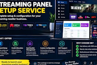 do latest reseller panel, lion, mega, trex ott, strong 8k with lifetime credit