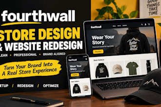 design and redesign fourth wall website and optimize merch store for creators