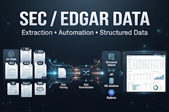 extract sec edgar filings data into clean excel or csv datasets