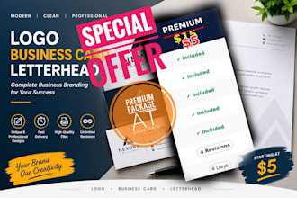 design a professional logo, business card and letterhead