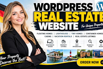 build floating container lighthouses tiny home wordpress real estate website