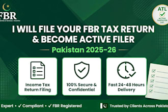 file fbr tax return and active filer status for pakistan 2025 26