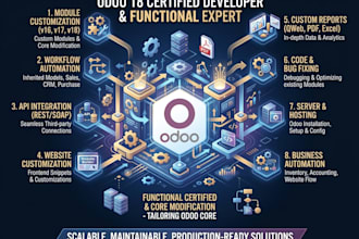 be your odoo developer for custom module development and customization