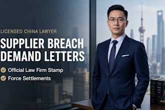 draft legal documentation for a china supplier breach of contract