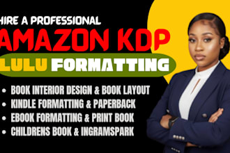 format your children picture book for KDP print, kindle book layout design