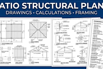 deck structural plans, framing, beams and footings