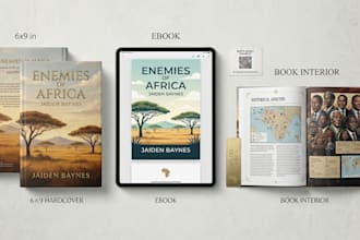 design or layout book interior, book cover and ebook