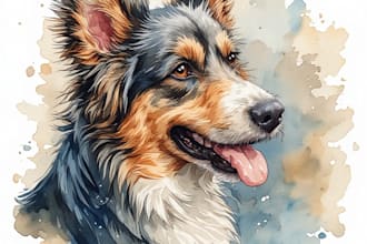 draw pet portrait into cartoon vector