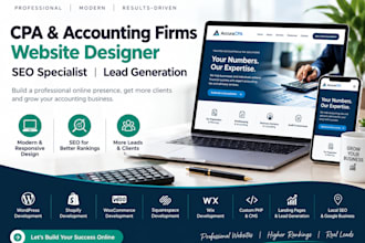 design a CPA accounting firm website with SEO and lead generation