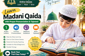 teach madani qaida online with proper pronunciation and tajweed