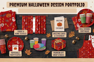 design cute seamless halloween pattern vectors for  fabric