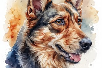 do a custom pet portrait, dog portrait, cat portrait