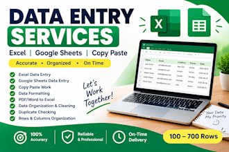 do data entry in excel and google sheets