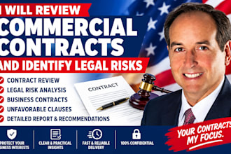 review commercial contracts and identify legal risks