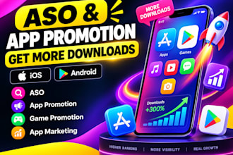 aso mobile app promotion IOS app install android game promotion app marketing
