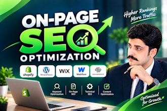onpage seo optimization for shopify, wordpress, wix, and custom