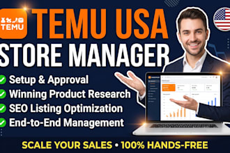 run you temu USA marketplace store on profit split