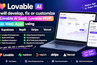 develop fix lovable ai saas lovable mvp superbase ai webapp replit stripe vercel
