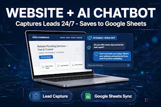 build a small business website with ai chatbot for lead capture
