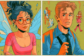 create professional comic book illustrations, comic panels