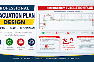 create custom evacuation plan,diagram,map