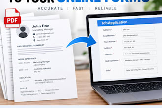 enter PDF resume data into your online forms accurately
