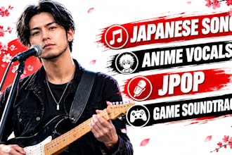 sing jpop jrap anime ost custom japanese game theme song intro as male singer