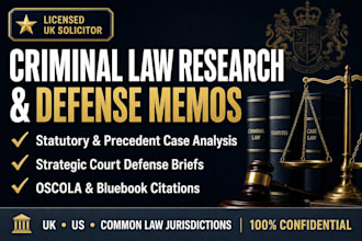 be your criminal lawyer for case research and legal defense memo