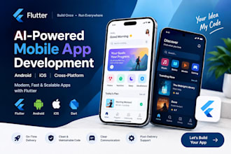 do ai mobile app development, android, ios app development as flutter developer
