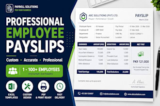 create professional employee payslips and salary slips