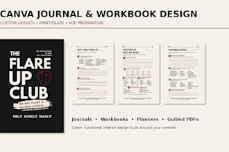 design your canva journal, workbook or planner