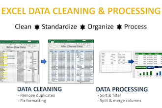 clean organize and process your excel or CSV data