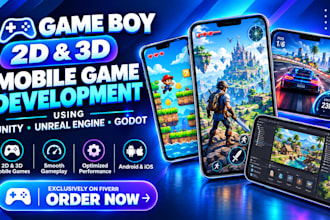do game boy 2d 3d mobile game with unity unreal engine godot game development