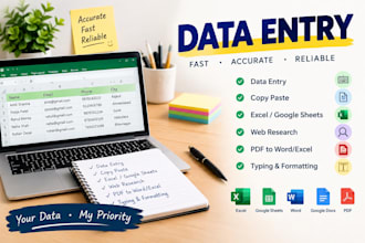 do accurate data entry, copy paste, and wed research