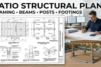 patio structural plans,drawings and engineering calculations