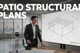 patio structural plans,drawings and engineering calculations