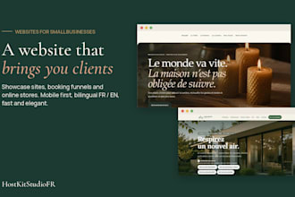 build a website with booking funnel for your small business