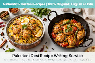 write authentic pakistani desi food recipe in english and  urdu