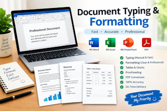 do professional document typing and formatting