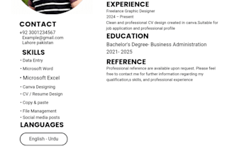 design a professional CV and resume in canva